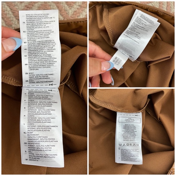 Adidas X Ivy Park Brown Latex Faux Leather Pants Yeezy Beyoncé Size XL NWT - Picture 16 of 16